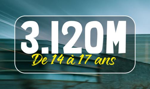 3.120m de 14 à 17 ans (11:30h)