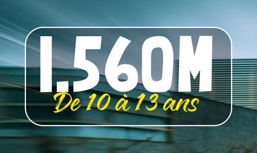 1.560m de 10 à 13 ans (11:50h)